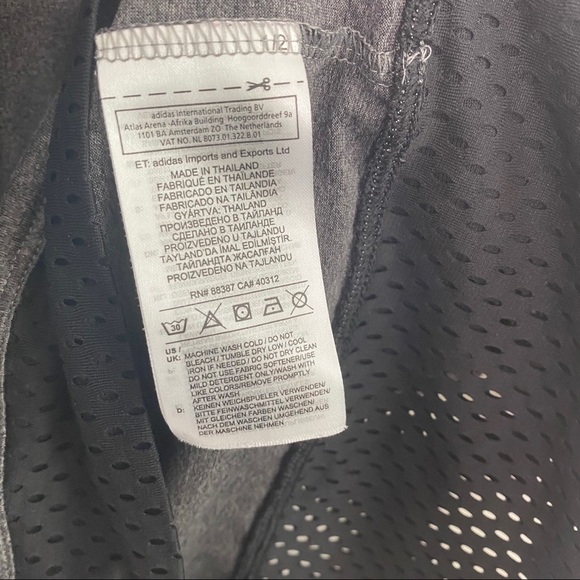 Adidas Boxy Mesh Cropped Tee in Grey and Black - Picture 8 of 8